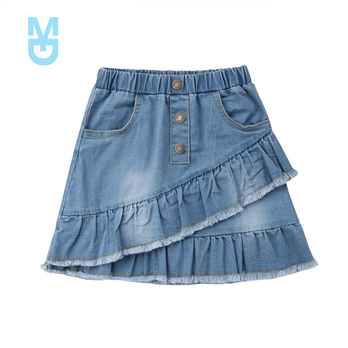 

New 2022 Fashion Toddler Kids Girls Blue Denim Mini Skirt Short Jeans Skirt summer wild features lovely stylish cute