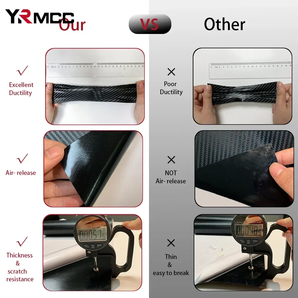 50*300 см 3D 6D виниловая пленка из углеродного волокна черная матовая наклейка для