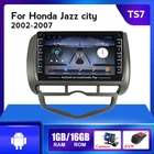 Автомобильный мультимедийный плеер на Android для Honda Jazz City 2002, 2003, 2004, 2005, 2006, 2007, радиоприемник, GPS-навигация, без DVD, типоразмер 2DIN
