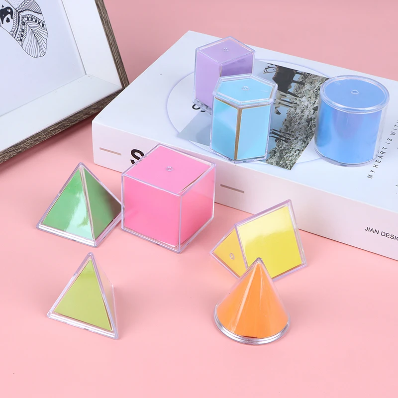 8 шт./набор, прозрачные геометрические кубики Монтессори