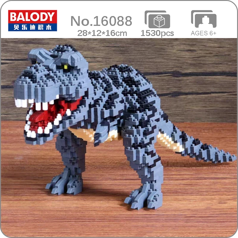 

Balody 16088 Jurassic Period Dinosaur Tyrannosaurus Rex Monster DIY Mini Diamond Blocks Bricks Building Toy For Children No Box