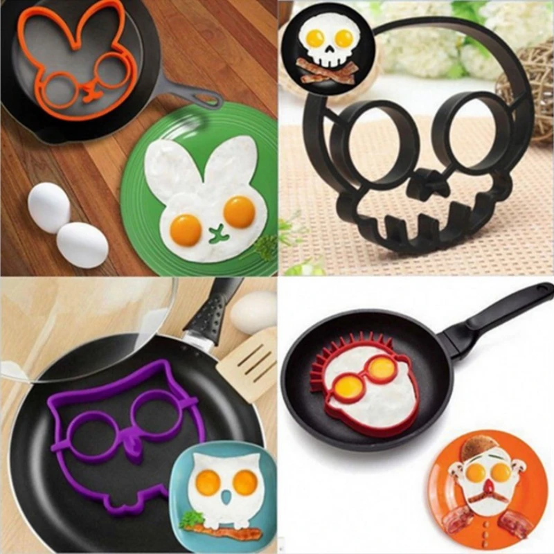 

Breakfast Mold Silicone Egg Pancake Ring Shaper Cooking Tool DIY Kitchen Accessories Gadget Plastic Egg Separator
