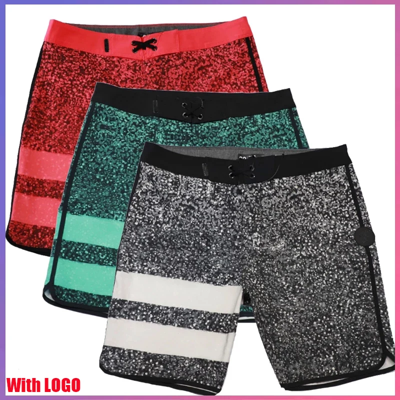 

Summer with LOGO Shorts Surf Shorts Men's Beach Pants Quick-drying Surfing Men's Swimwear Beach Diving Leisure Vacation Style