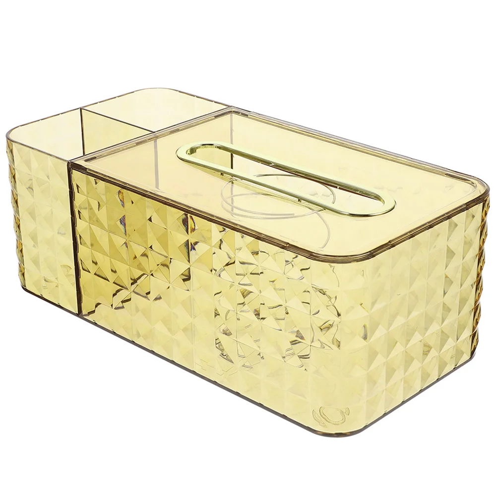 

Tissue Box Holder Cover Organizer Napkin Remote Control End Table Facial Rectangular Stationery Clear Car Decorative Compartment