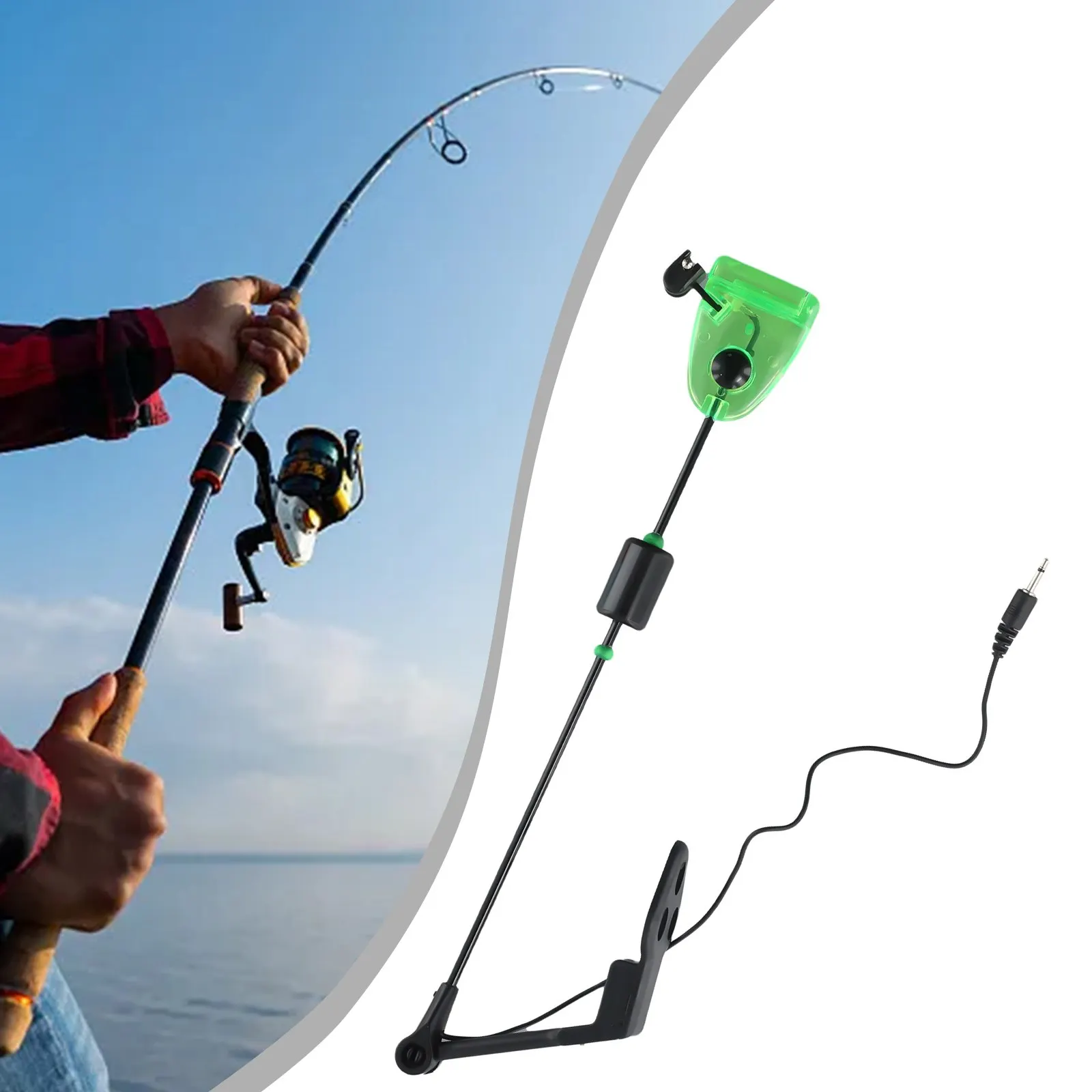 

1pc Bite Indicator Stainless Steel Wire In The Middle Aggravated Iron Pendant Surface Spray Painting Process Fishing Accessories