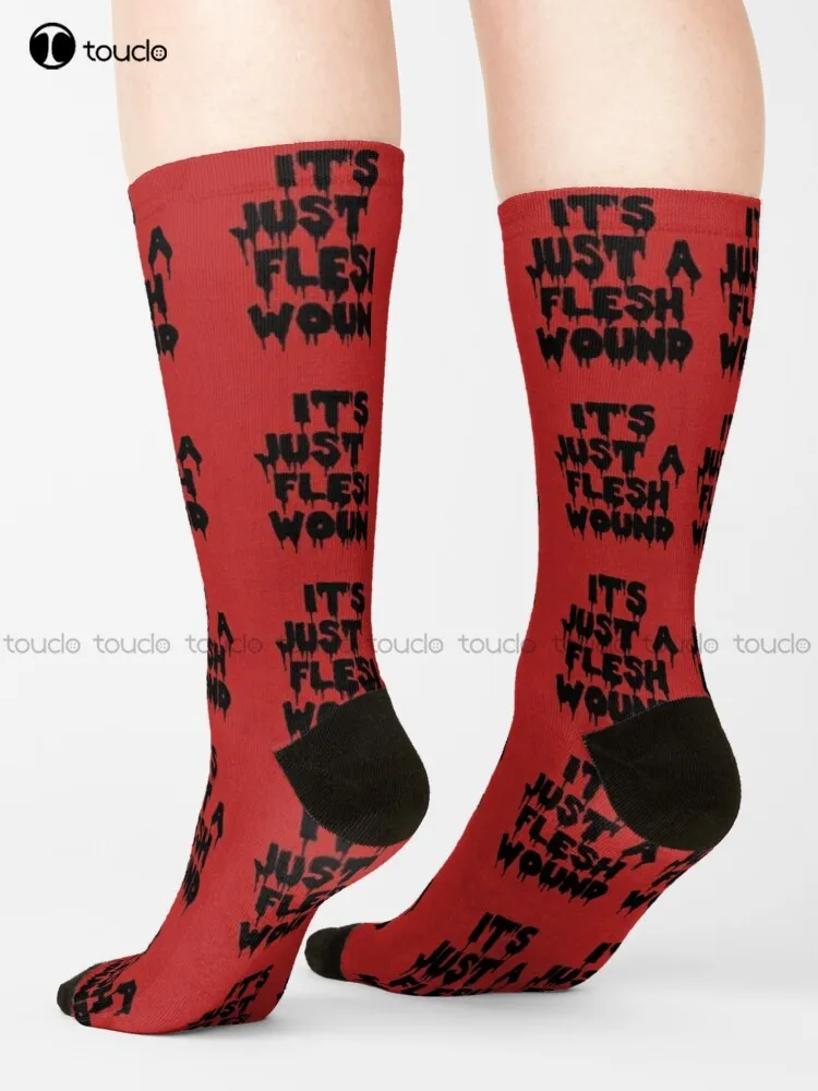 

Hilarious Monty Python - It'S Just A Flesh Wound Socks Socks Design Happy Cute Socks Creative Funny Socks New Popular Gift Art