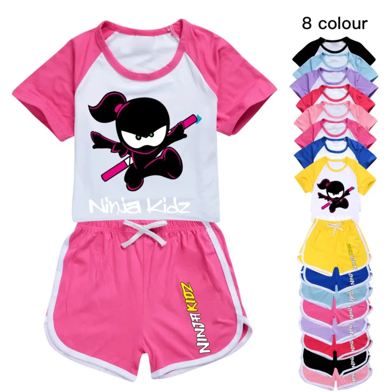 Детская одежда Ninja Kidz летняя футболка для маленьких девочек короткие брюки