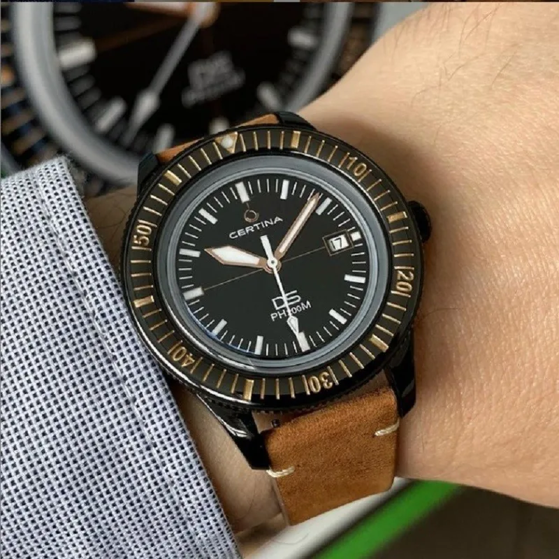 

Top AAA brand men's watch fashion multifunctional wristwatch waterproof timing calendar luminous leather buckle watch for men