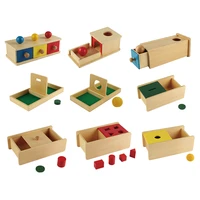 infant and toddler box toys set montessori materials baby toys wooden educational equipment toy for ams and ami