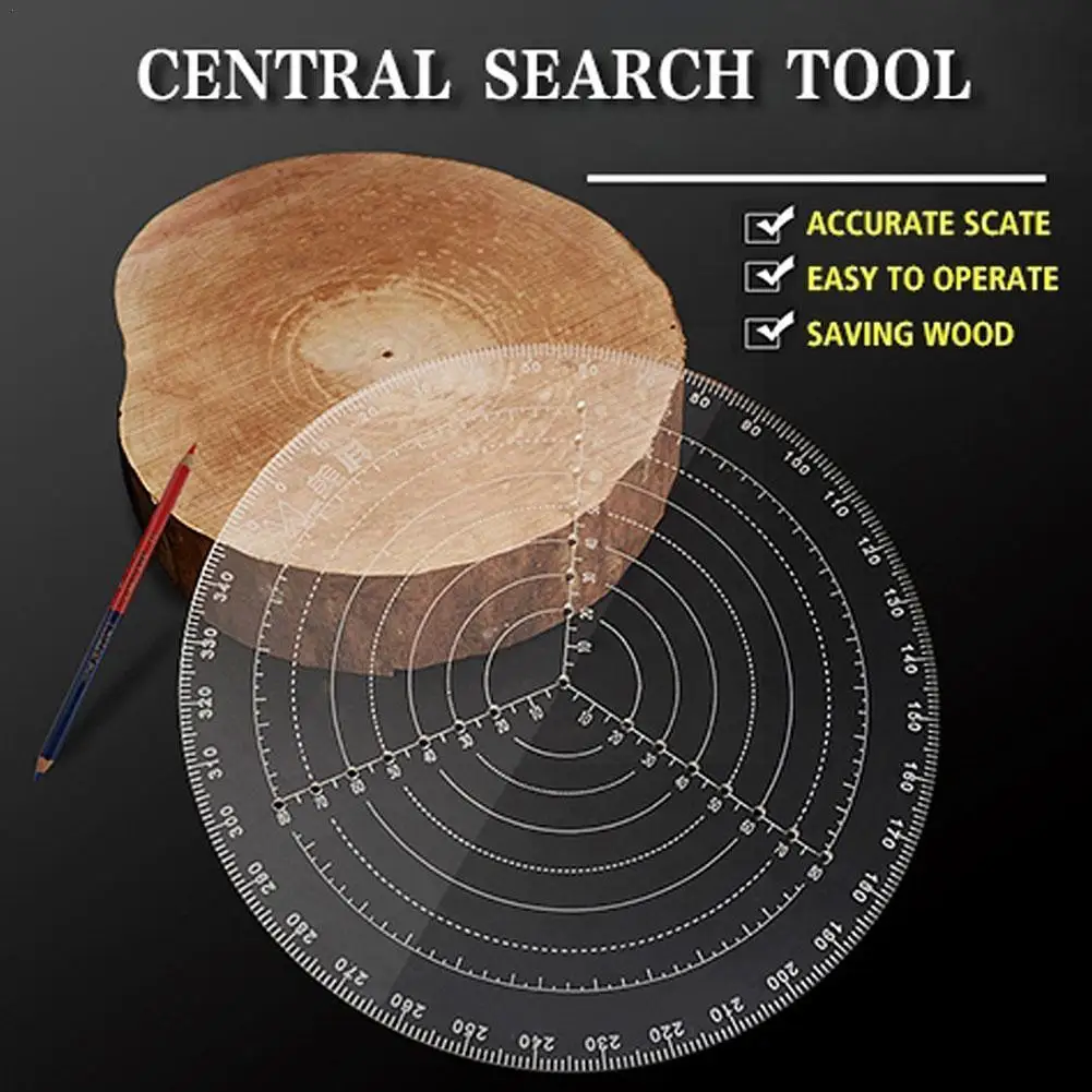

Круглый центральный видоискатель, прозрачный акриловый креативный токарный станок, рабочий компас, устройство обработки для токарного центра по дереву P8U7