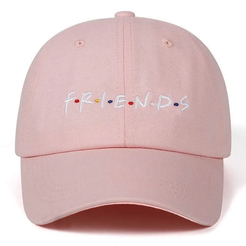 

Cotton Visor Friend Word Embroidery Baseball Cap Fashion Casual Hat Unisex Anti-snoring Hat Summer Solid Color Sunshade Hat
