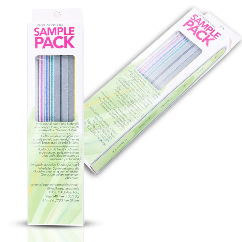 Пилка для ногтей с набором подушек 6 шт. пилка и блок натуральных зернистостью