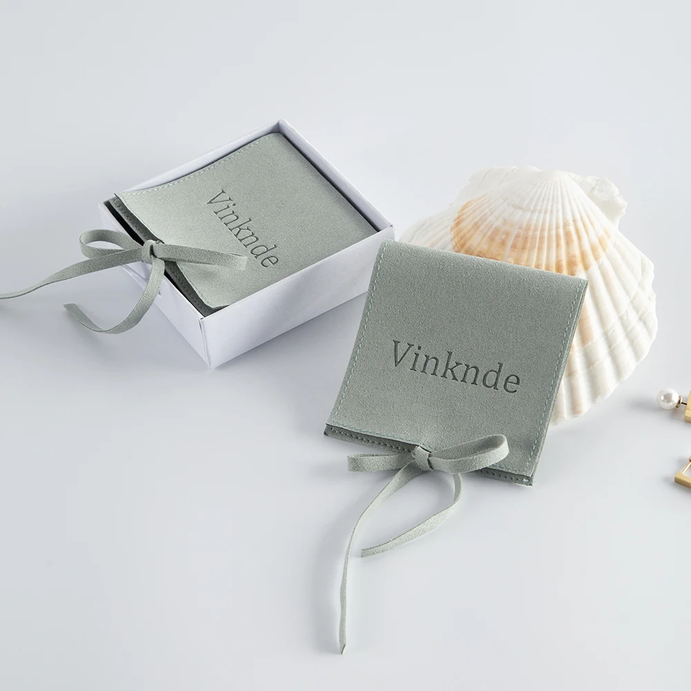 100 Microfiber Jewelry Packaging Bag Personalized Custom Logo Wedding Favor Candy Bags Earrings Tarot Chic Small Organizer Pouch