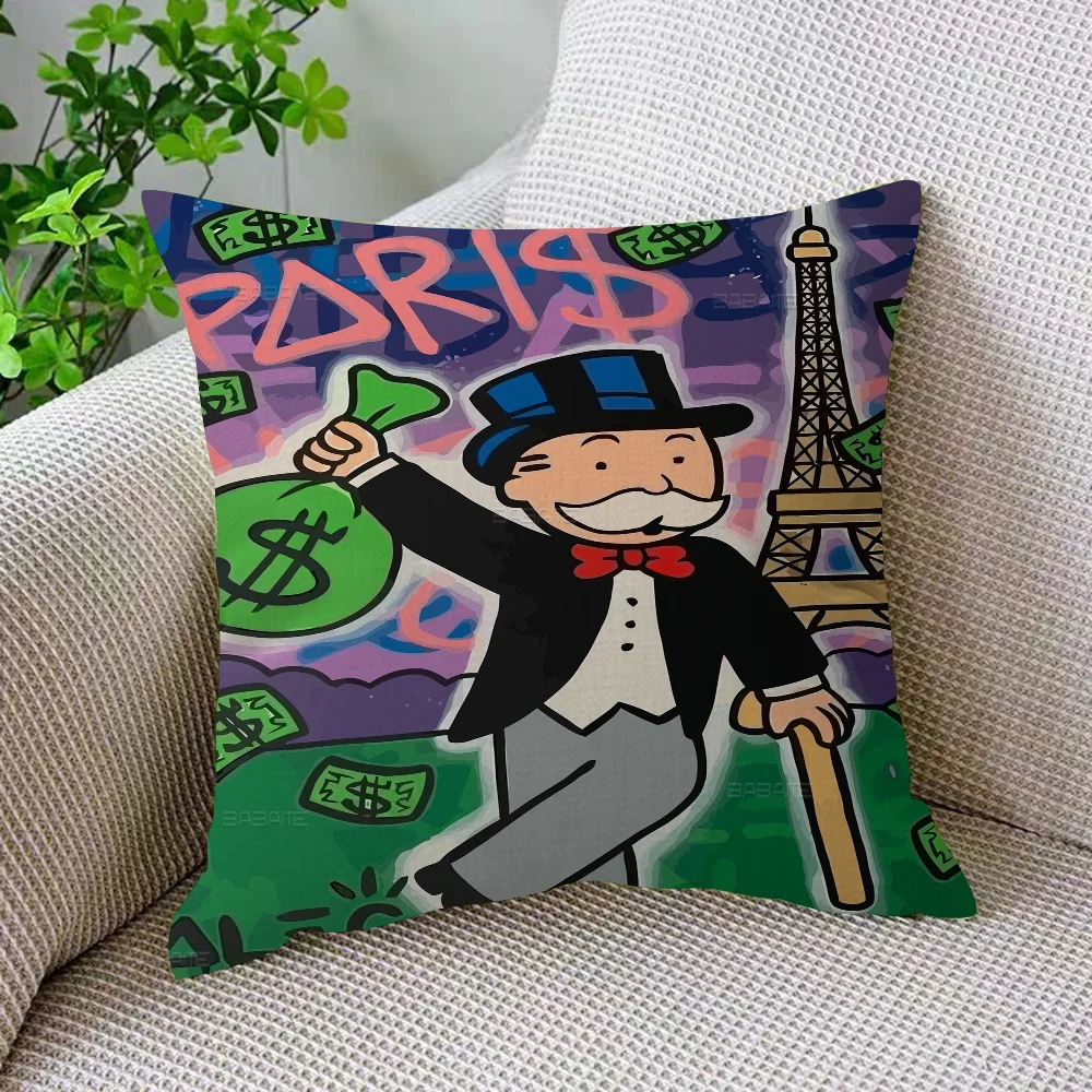 Graffiti Alec Monopoly Pillow Gift Home Office Decoration Bedroom Sofa Car Cushion CoverPillow Case