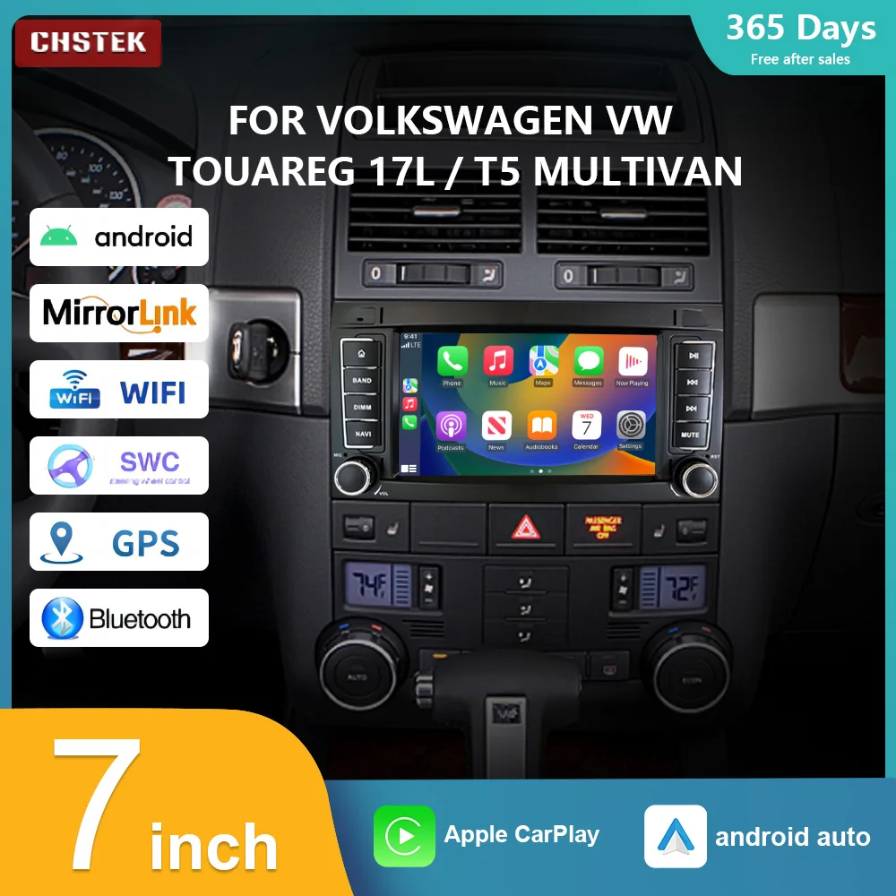 Автомобильный радиоприемник CHSTEK Multivan Android13 Navigation 12 + 256G GPS Carplay для Volkswagen Touareg 1 7L