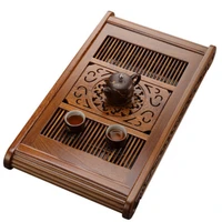 blackwood tea tray household rosewood tea table simple water storage and drainage kung fu large rectangular tray
