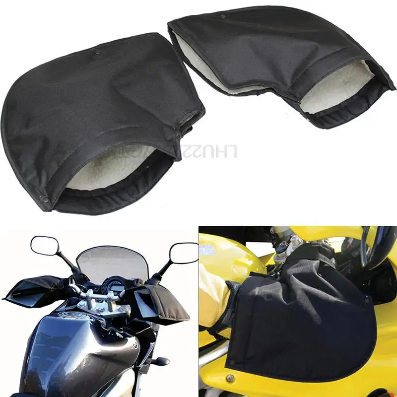 

Winter Motorcycle Handlebar Gloves Waterproof Windproof Warm Velvet Covers