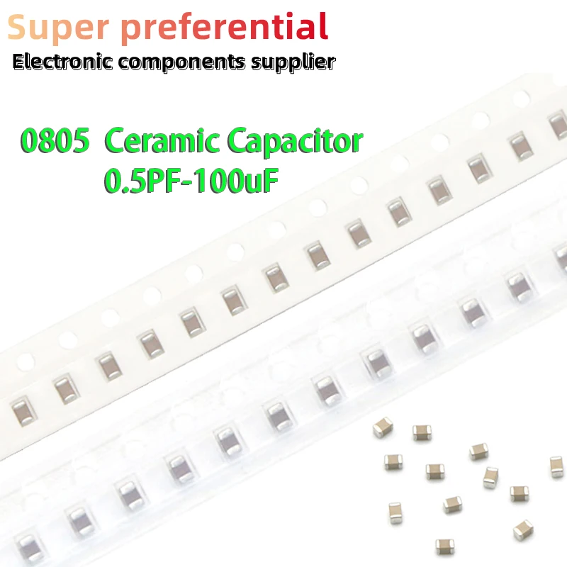 

100 шт. 10% НФ X7R ошибка 0805 50 в 0,1 мкФ 104 1pF ~ 47 мкФ SMD толстая пленка микросхема многослойный керамический конденсатор