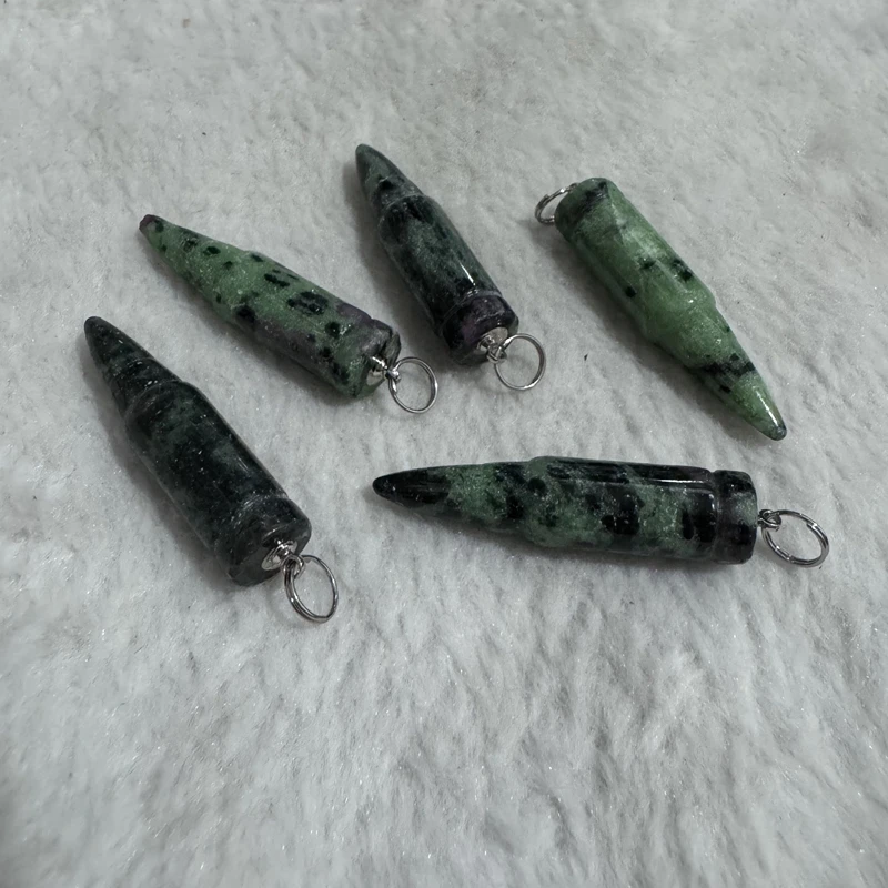 Оптовая продажа 5 шт. натуральный рубин Zoist исцеляющая точка кулон из бисера