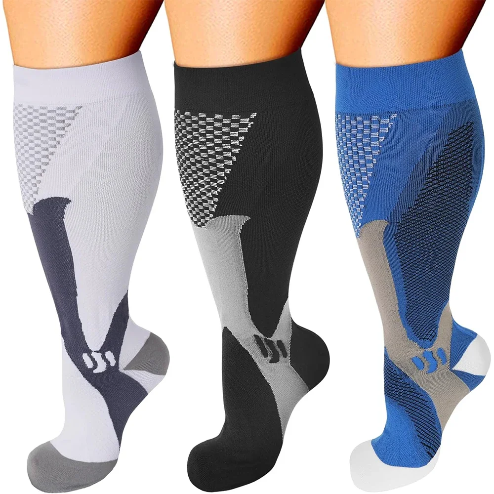 1 пара, мужские/женские компрессионные чулки до колена