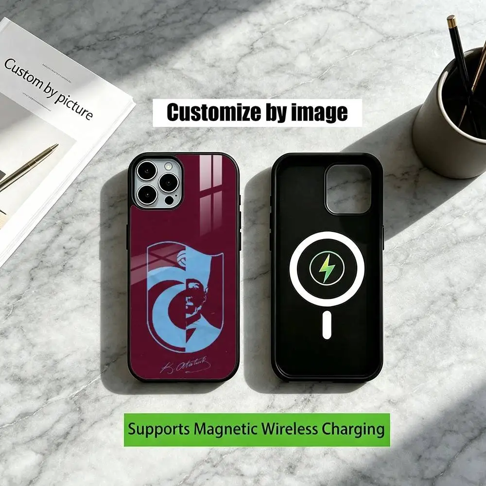 Фото Чехол для телефона Trabzonspor Gift для iPhone 17, 16, 15, 14, 13, 12, 11 Plus, Pro с поддержкой магнитной беспроводной зарядки №5