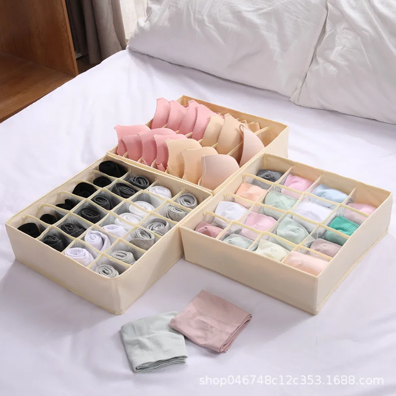 

Underwear Storage Box Drawer Type Mesh Panty Socks Storage Box Foldable Underwear Underwear Classification Storage Box