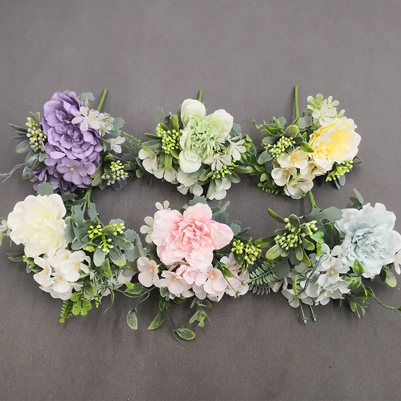 

Artificial Flowers Rose Bouquet Vas Decoration Pink Red Cream Wedding Birthday Party Festival DIY Valentines Day Gift Home Decor