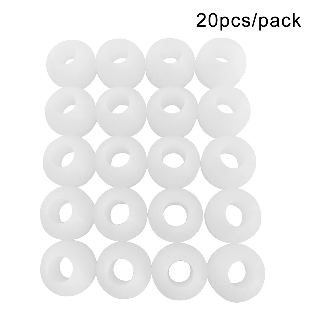 

20pcs/pack Cover White Non Stick Tool Insulation Professional Synthetic Accessories Turning Sleeve PE CA Finishing Pen Bushing