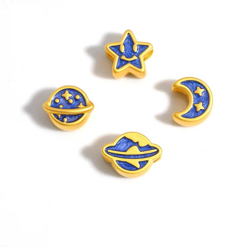 

Fashion New DIY Star Moon UFO Hair Rope Bracelet Necklace Accessories Wholesale for Men and Women Jewelry