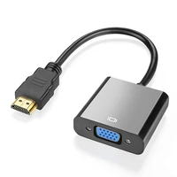 HDMI-Compatible VGA Adapter Cable With Audio Power Supply 1080p VGA Female Converter for laptop PS3 DVD etc 