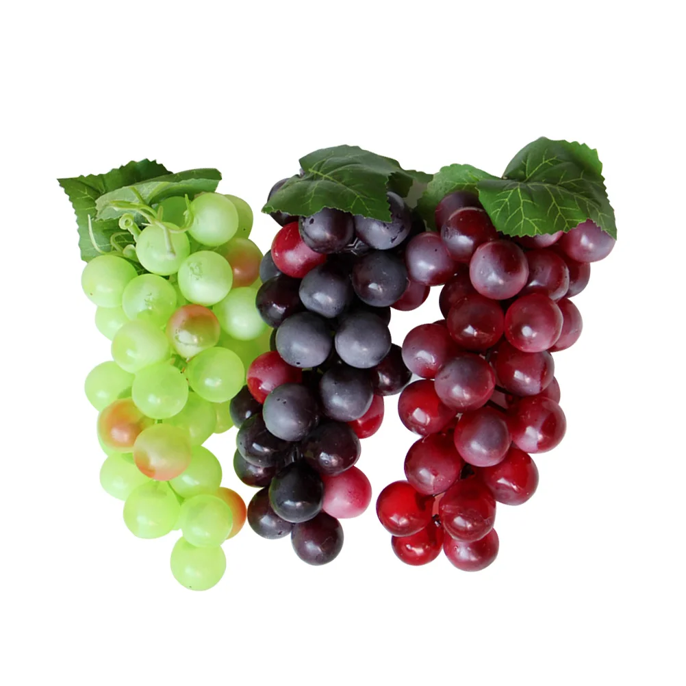 

Grapes Fruit Artificial Realistic Clusters Pretend Toys Vinesbunch Decorative Ornament Fake Simulation Cluster Bundles Grape