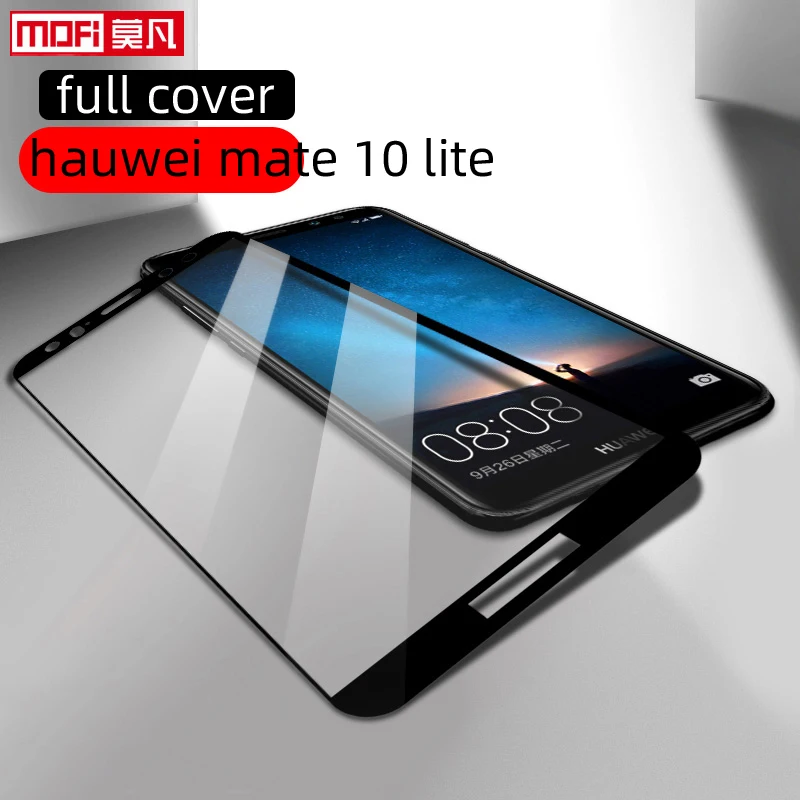 

tempered glass for huawei mate 10lite screen protector full cover 2.5D Mofi ultra thin HD 9H 6.0" huawei mate 10 lite film glass