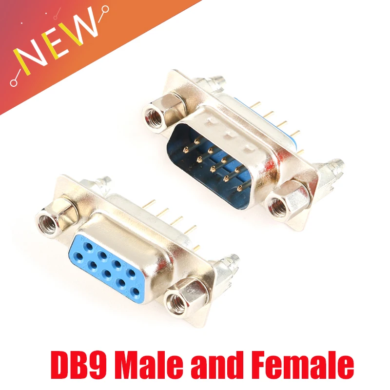 5 Pairs DB9 Male and Female RS232 9 Pin Wire Solder Serial Port Plug Connectors