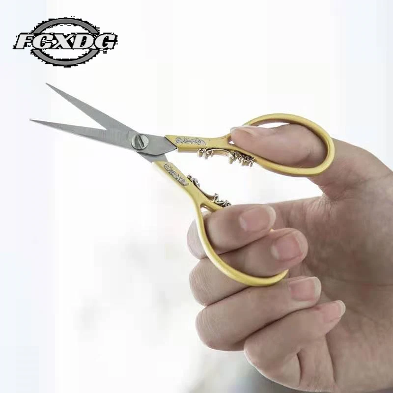

Wholesale Stainless Steel Antique Small Scissors Exquisite Craft Scissors Sewing Supplies and Accessories Cross Stitch Scissors