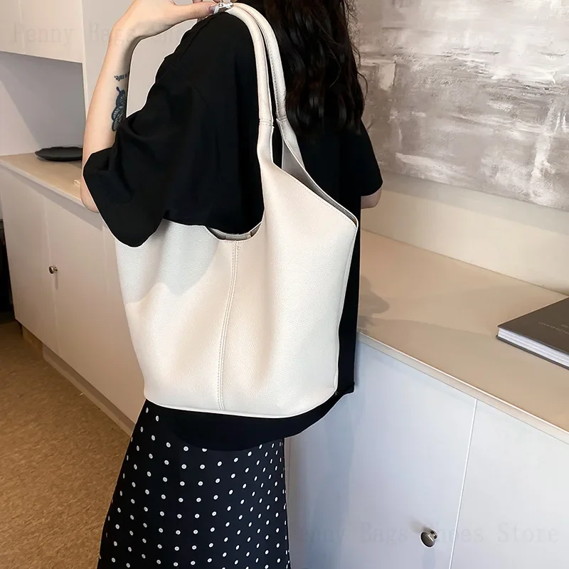 Сумки для женщин новинка 2023 года осенне-зимняя сумка-тоут подмышками однотонная