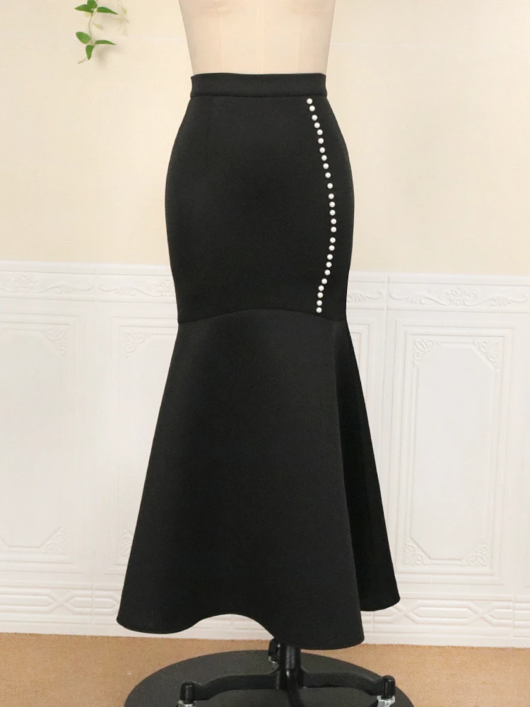 Женская юбка с высокой талией оборками и бусинами в африканском стиле | одежда