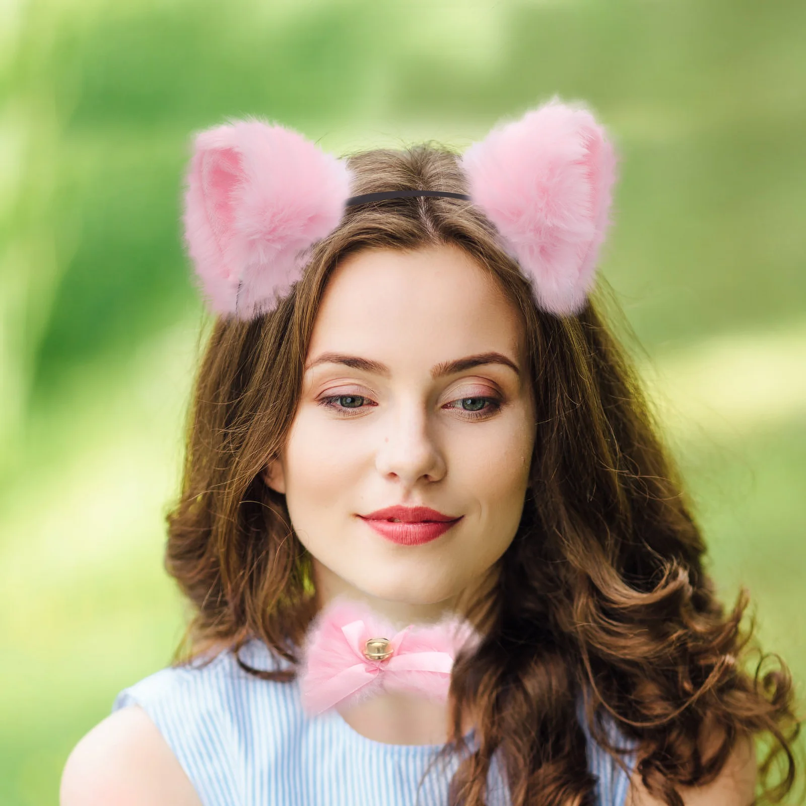 Костюм с лисьими ушками и хвостом принадлежности для косплея лисий хвост