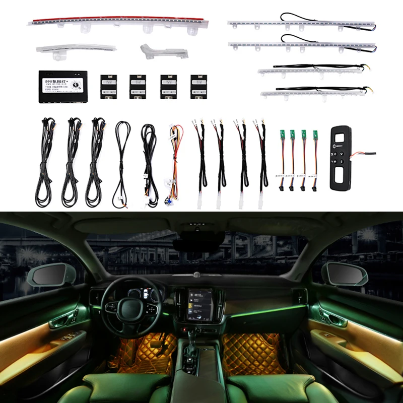 

Подходит для Volvo S90 V90 2017-2022, высококачественные светодиодные декоративные осветительные приборы, модифицированные светодиодные осветитель...