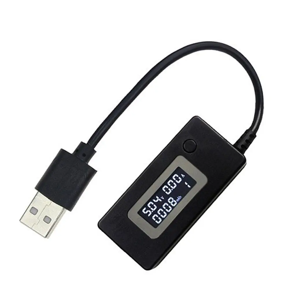 

USB Voltmeter Ammeter Detector Voltage Charging Testers Multimeter Battery Voltmeter Ammeters Power Banks Black