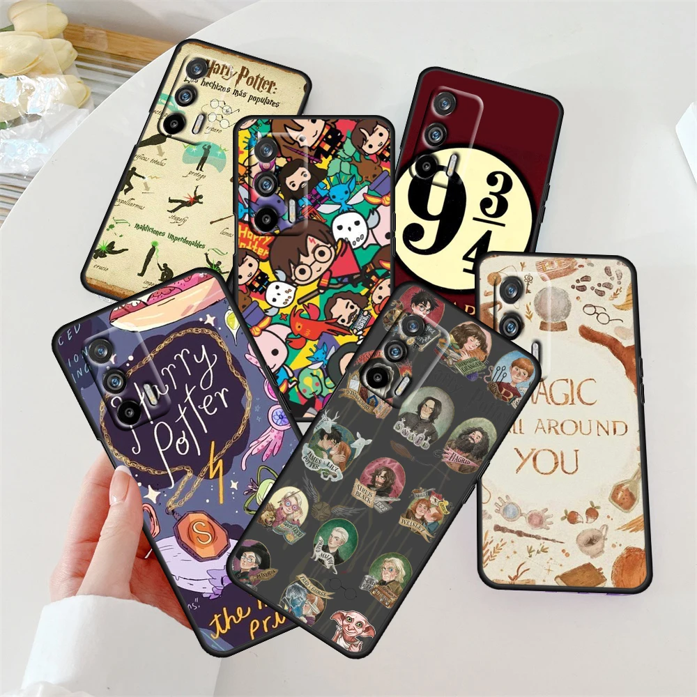 

Love harrys P-potter Cartoon For OPPO Find X6 F21 PRO X5 X3 X2 Reno 9 8 7 Pro SE 6Lite Neo 4G 5G Silicone Soft Black Phone Case