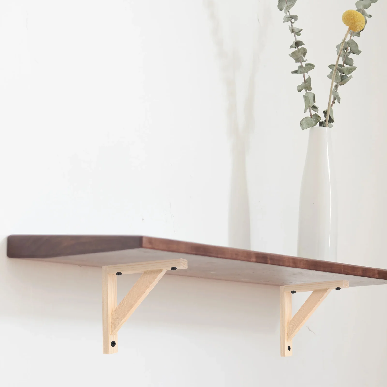 Кронштейны для стеллажей Угловая полка Подставка из массива дерева Штатив