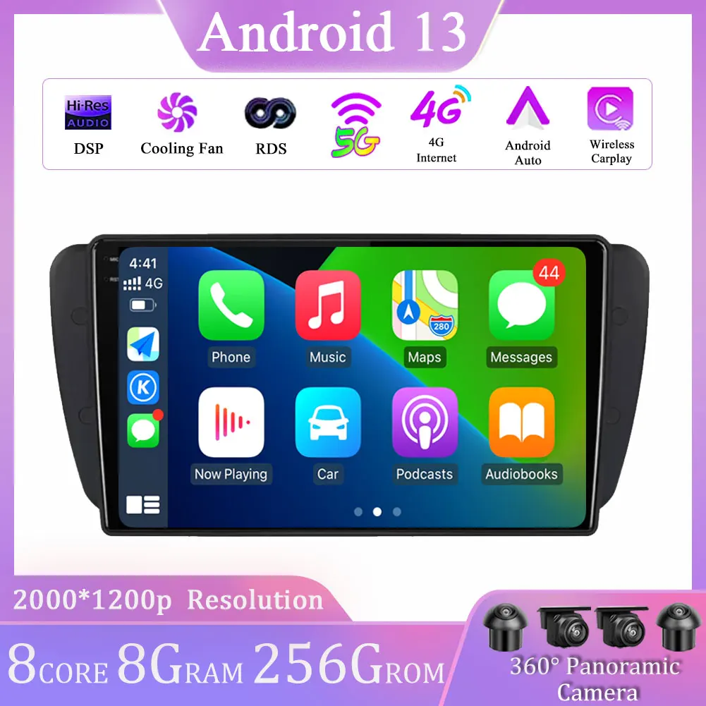 

Автомобильный радиопроигрыватель для Seat Ibiza 6J 4 2008 - 2015 беспроводной Carplay Android автомобильный мультимедийный стерео видео навигатор 2DIN инструменты