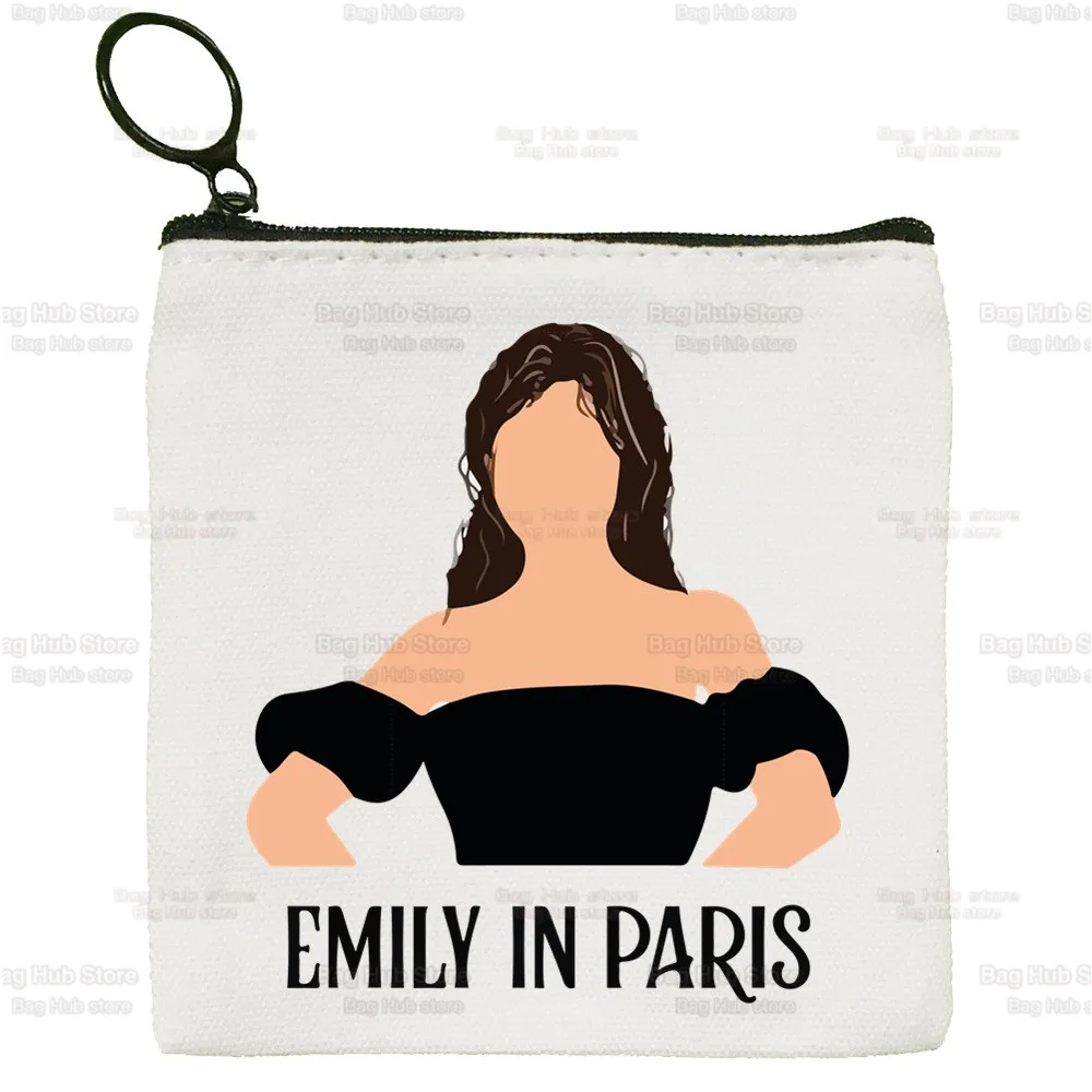 Emily In Paris Creative Small Square Bag Coin Purse Storage Small Bag Card Bag Key Bag Coin Clutch Bag Zipper Key Bag
