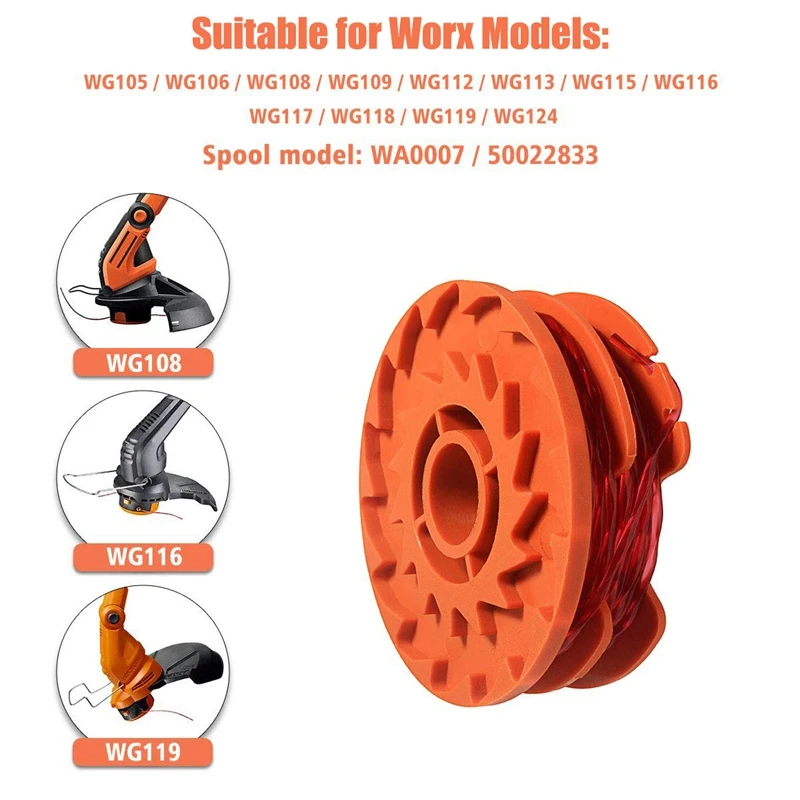 

3 шт., сменные шпули для Worx WA0007/50022833 WG116 WG119