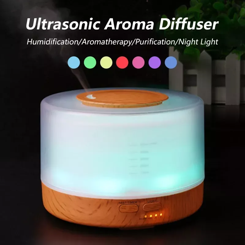 

NEW2023 Wood grain Aromatherapy Air Humidifiers Diffuser For Home Dampener Aroma Oil Essences Oils For Humidifier Essential Mach