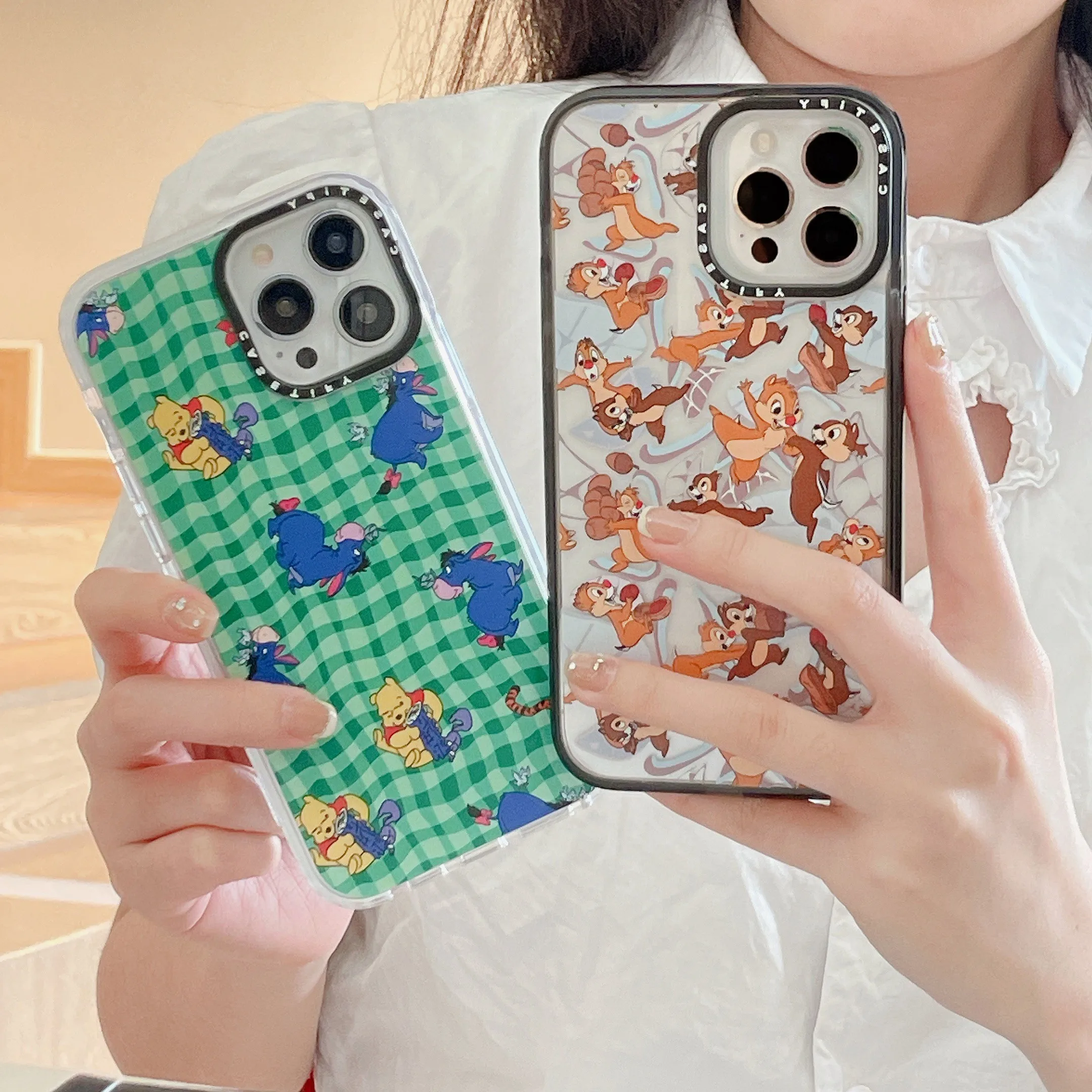 

CASETIFY Winnies The Poohs Phone Case for Iphone 11 12 13 14 Pro Max Plus SE 2020 Cartoon Transparent Anti-shatter