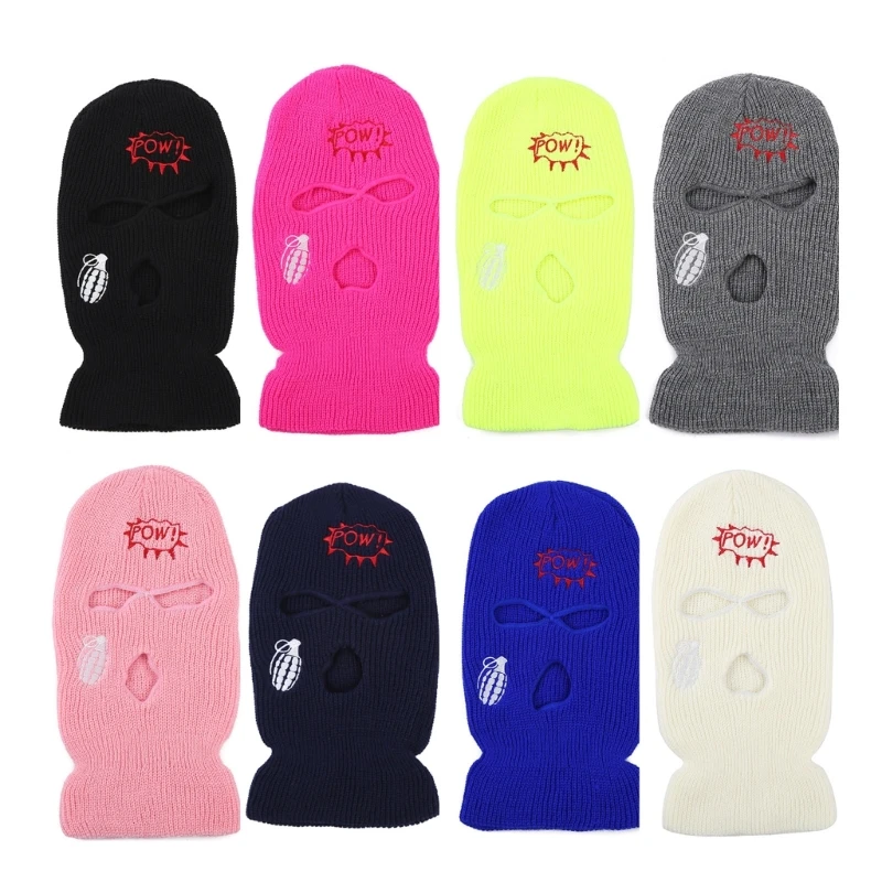 

28TF Ski Balaclava Knit Balaclava Hooded Hat Scarf One Piece Beanie Cycling Balaclava