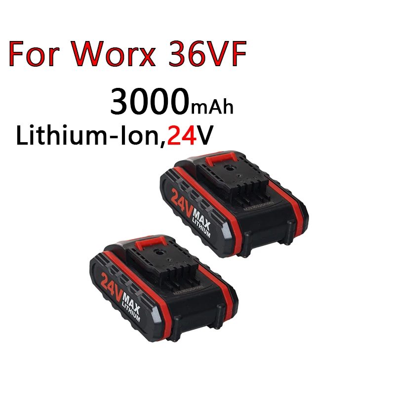 

For WORX 36VF3000mAh 24V Replacement Battery 48VF 88VF Rechargeable Lithium-ion Cordless Screwdriver Tools Batteries