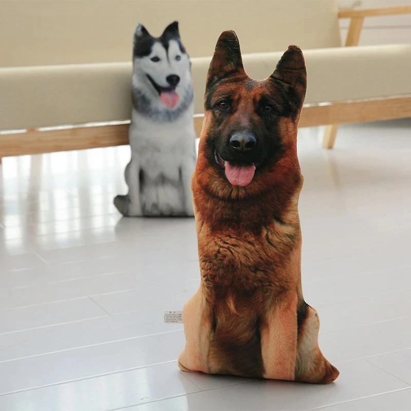 

Children's toy puppy shaped seat 3D-printed dog throw pillow simulates plush sleep pillow home decor animal sofa
