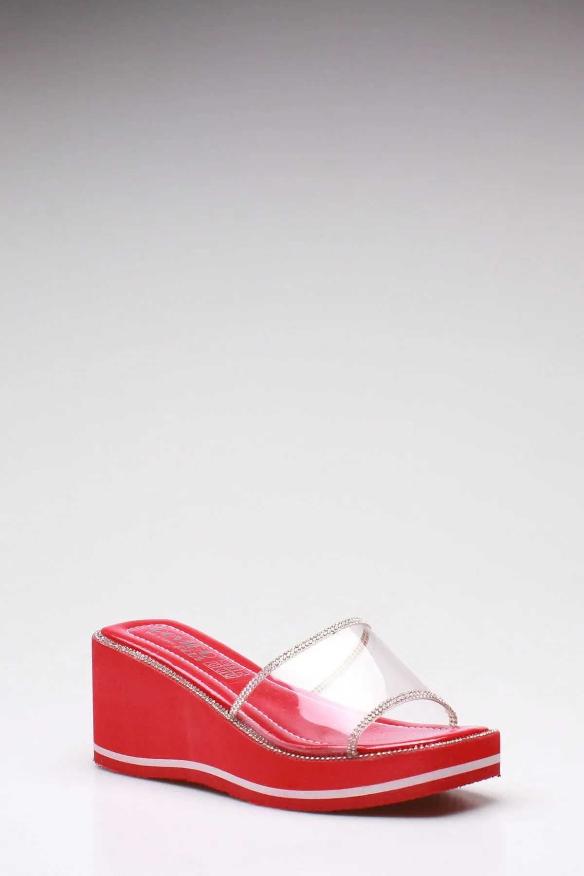 

Fashion Style women's Red Faux Leather Slippers Sandals And Slippers